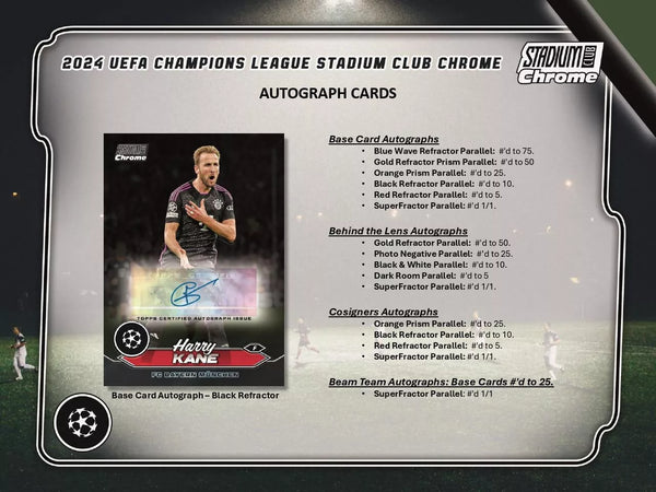 2023-24 Topps Stadium Club Chrome Soccer UEFA Champions League Hobby Box