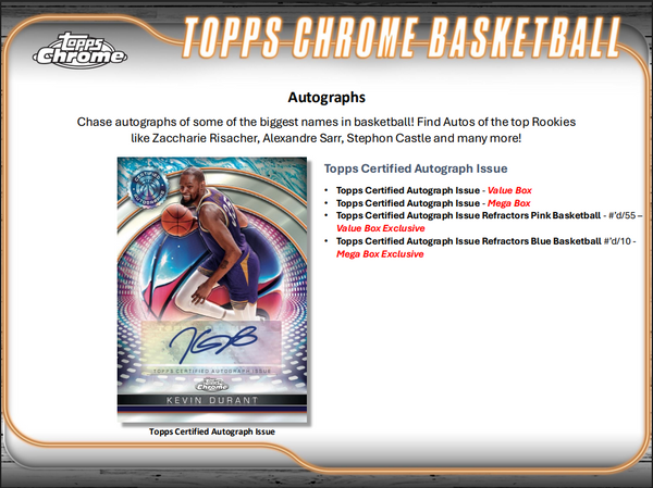 2024-25 Topps Chrome Basketball Blaster Box