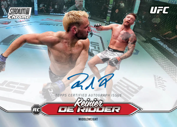 2025 Topps Stadium Club UFC 6-Pack Blaster Box (1 Exclusive Chrome Lava Parallel)