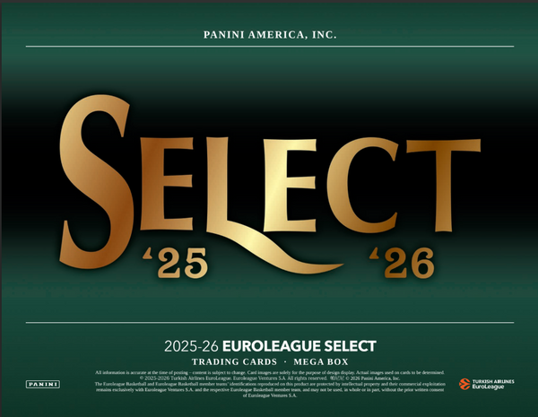 2025-26 Select EuroLeague Basketball Hobby Megas (Look Exclusive Cracked Ice Prizms)