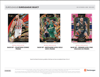 2025-26 Select EuroLeague Basketball Hobby Megas (Look Exclusive Cracked Ice Prizms)