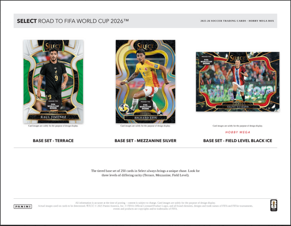 2025-26 Panini Select Road To World Cup Soccer Hobby Mega Box