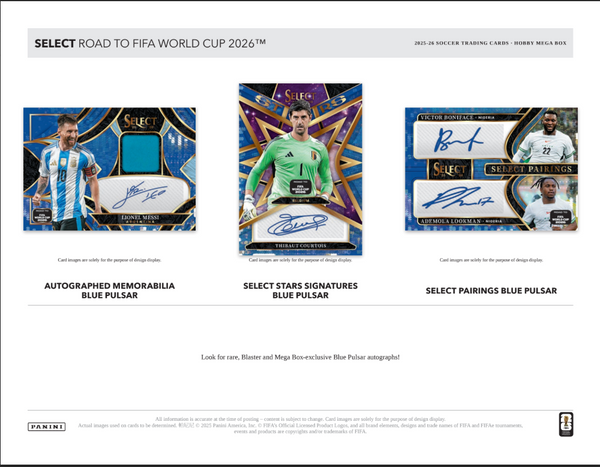2025-26 Panini Select Road To World Cup Soccer Hobby Mega Box
