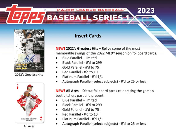 2023 Topps Series 1 Baseball Hanger Box