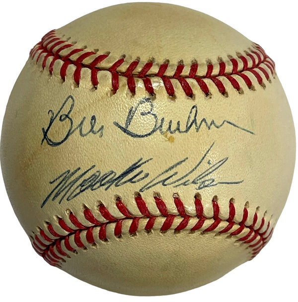 Bill Buckner Mookie Wilson Autographed 1986 World Series Official Baseball