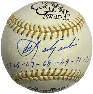 Carl Yastrzemski Autographed Official Rawlings Gold Glove Baseball