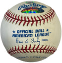 Bobby Doerr Autographed Official American League Baseball (Tristar/MLB)