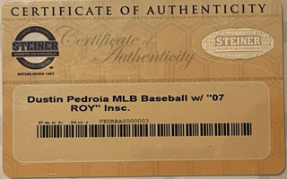 Dustin Pedroia Signed Official Major League Baseball (Steiner/MLB)