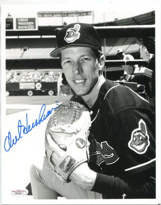 Orel Hershiser Autographed 8x10 Baseball Black & White Photo (JSA)