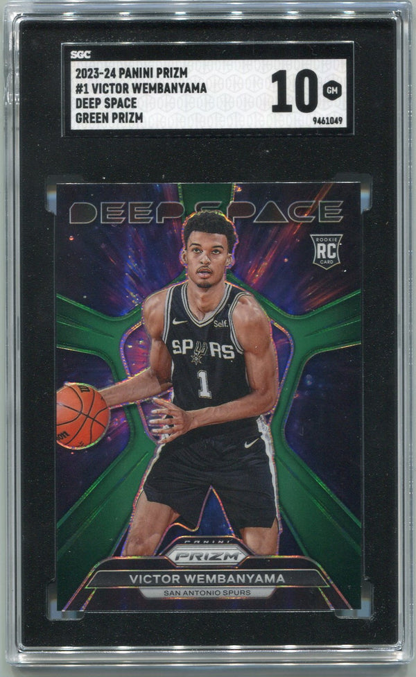 Victor Wembanyama 2023 - 2024 Panini Prizm Deep Space RC #1 SGC Graded 10