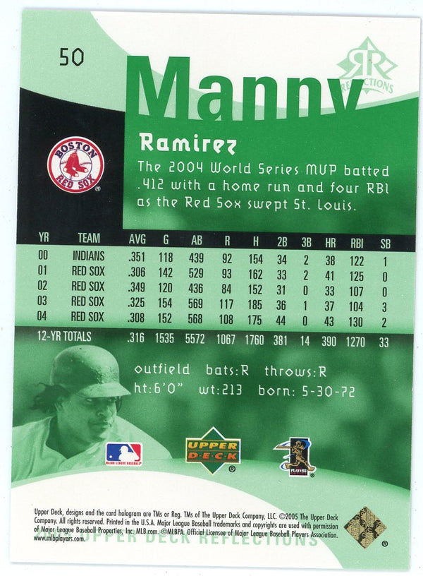 Manny Ramirez 2005 Upper Deck Reflections #50