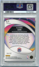 Alexandre Sarr 2024 - 2025 Panini Prizm Instant Impact Pink Pulsar Prizm RC #1 4/42 PSA Graded 9