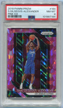Shai Gilgeous-Alexander 2018 - 2019 Panini Pink Cracked Prizm RC #184 PSA Graded 8