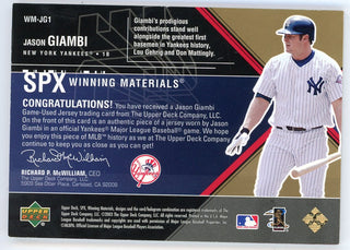 Jason Giambi 2003 Upper Deck SPX Winning Materials Patch Relic #WM-JG1