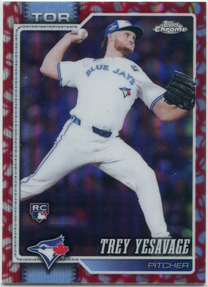 Trey Yesavage 2026 Topps Chrome Baseball Seams Refractor RC #86