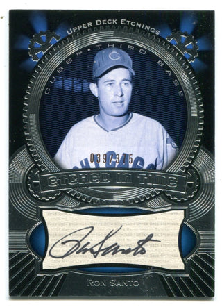 Ron Santo 2004 Upper Deck Etchings Autographed Card #ET-SO