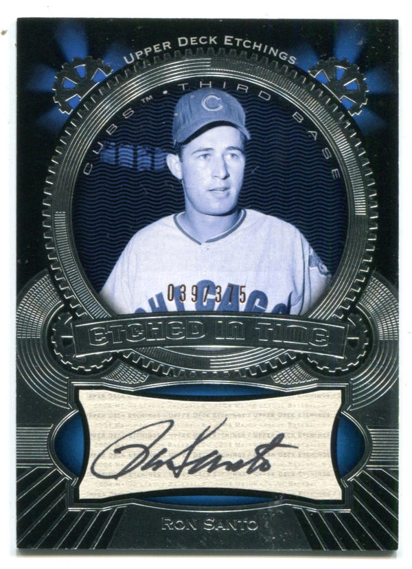 Ron Santo 2004 Upper Deck Etchings Autographed Card #ET-SO