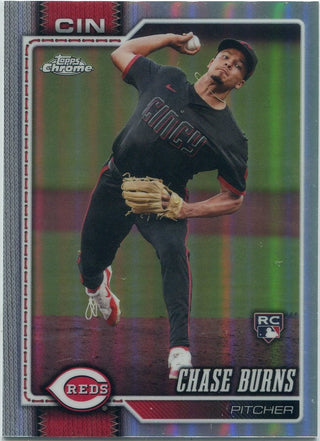 Chase Burns 2026 Topps Chrome Baseball Refractor RC #134