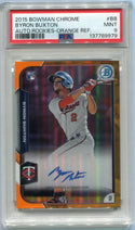 Byron Buxton 2015 Bowman Chrome Orange Refractor RC #BCAR-BB 14/25 PSA Graded 9