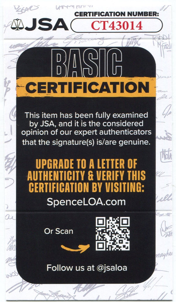 Trevor Hoffman 1997 Topps Autographed Card JSA Certified