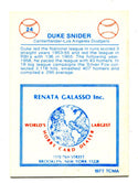 Duke Snider Topps 1977 Autographed Card #24