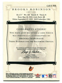 Brooks Robinson 2004 Fleer Greats Autographed Card #GBABR