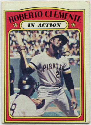 Roberto Clemente 1972 Topps In Action Card #310
