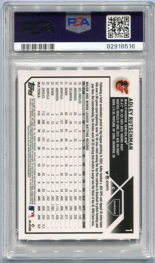 Adley Rutschman 2023 Topps Chrome Pink Refractor RC #1 PSA Graded 10