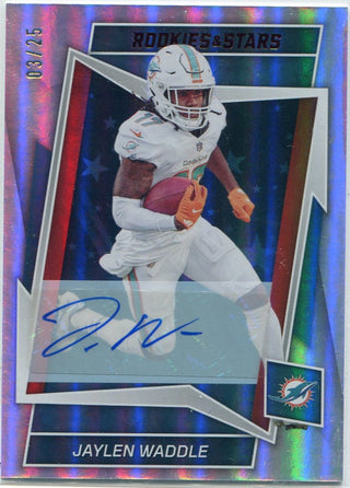 Jaylen Waddle 2022 Panini Rookies & Stars Autographed Card #62 3/25