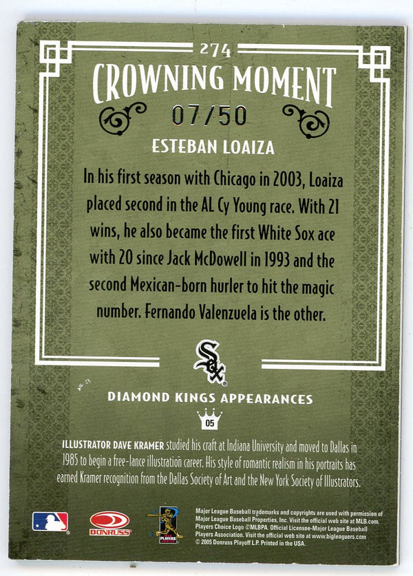 Esteban Loaiza Autographed 2005 Donruss Diamond Kings Flashback #274