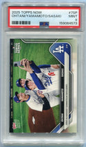 Shohei Ohtani, Yoshinobu Yamamoto & Roki Sasaki 2025 Topps Now Tokyo Series Photo Variation Card #7SP PSA Graded 9