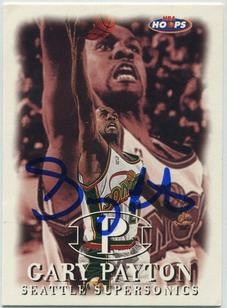 Gary Payton 1998 - 1999 Skybox Autographed Card JSA Certified