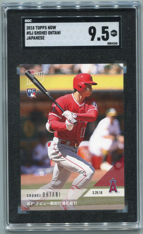 Shohei Ohtani 2018 Topps Now Japanese RC #5J SGC Graded 9.5