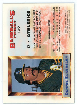 Dennis Eckersley 1993 Topps Baseball Finest All-Star #100