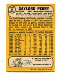 Gaylord Perry 1968 Topps #85 Autographed Card