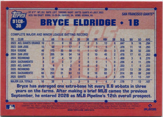 Bryce Eldridge 2026 Topps Chrome Throwback Refractor RC #91CB-30