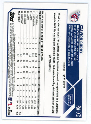 Xzavion Curry 2023 Topps Chrome Autographed #RA-XC