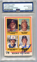 Jack Morris 1978 Topps #78  Rookie Pitchers PSA Auto Authentic card