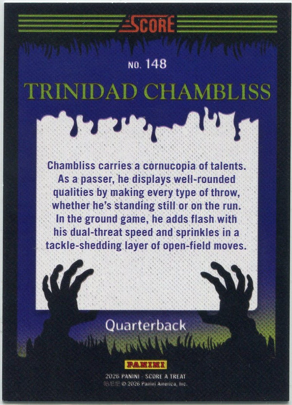 Trinidad Chambliss 2026 Panini Score A Treat Slime Parallel RC #148