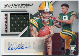 Christian Watson 2022 Panini Rookies & Stars Dress For Success Autographed & Jersey RC #DS-CW 29/99