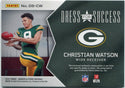 Christian Watson 2022 Panini Rookies & Stars Dress For Success Autographed & Jersey RC #DS-CW 29/99