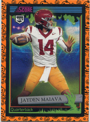 Jayden Maiava 2026 Panini Score A Treat Pumpkins Parallel RC #138