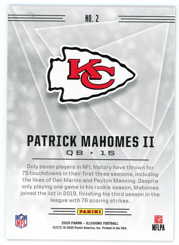 Patrick Mahomes 2020 Panini Illusions Card #2
