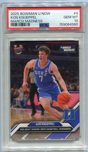 Kon Knueppel 2024 - 2025 Bowman Now U March Madness Card #4 PSA Graded 10