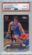 Kon Knueppel 2024 - 2025 Bowman Now U March Madness Card #4 PSA Graded 10