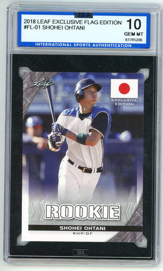 Shohei Ohtani 2018 Leaf Exclusive Flag Edition #FL-01 ISA 10
