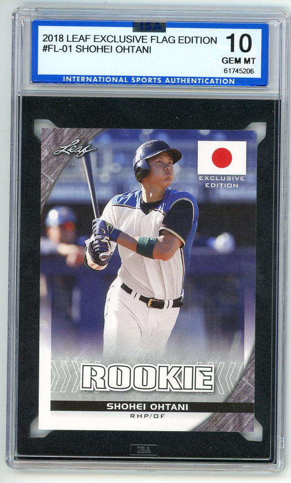 Shohei Ohtani 2018 Leaf Exclusive Flag Edition #FL-01 ISA 10
