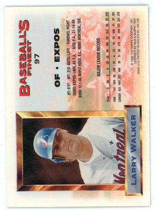 Larry Walker 1993 Topps Baseball Finest All-Star #97