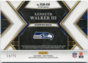 Kenneth Walker III 2022 Panini Select Autographed & Jersey Blue Prizm RC #RSM-KW 59/75