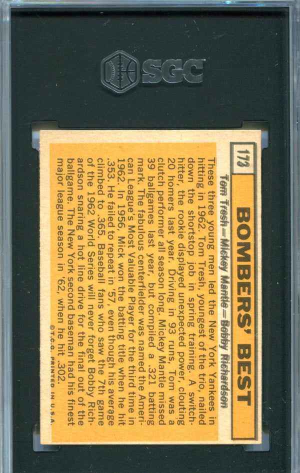 1963 Topps #173 Bomber`s Best SGC 2.5 Card